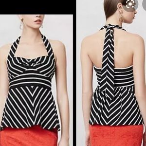 Anthropogie striped halter top